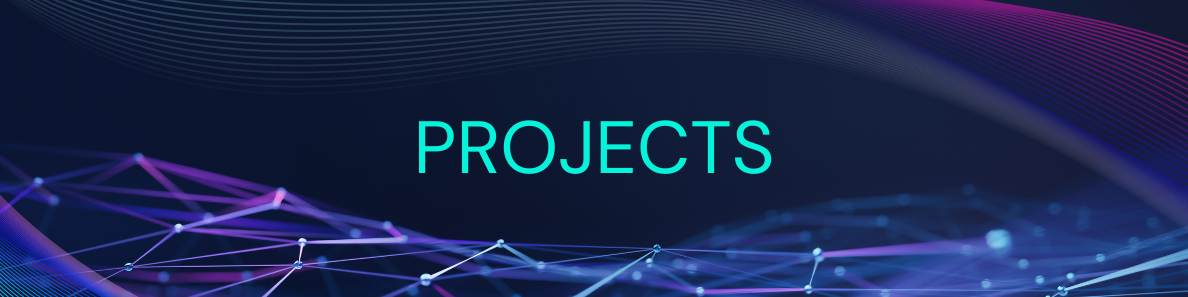 A banner with the word 'Projects' in the center
